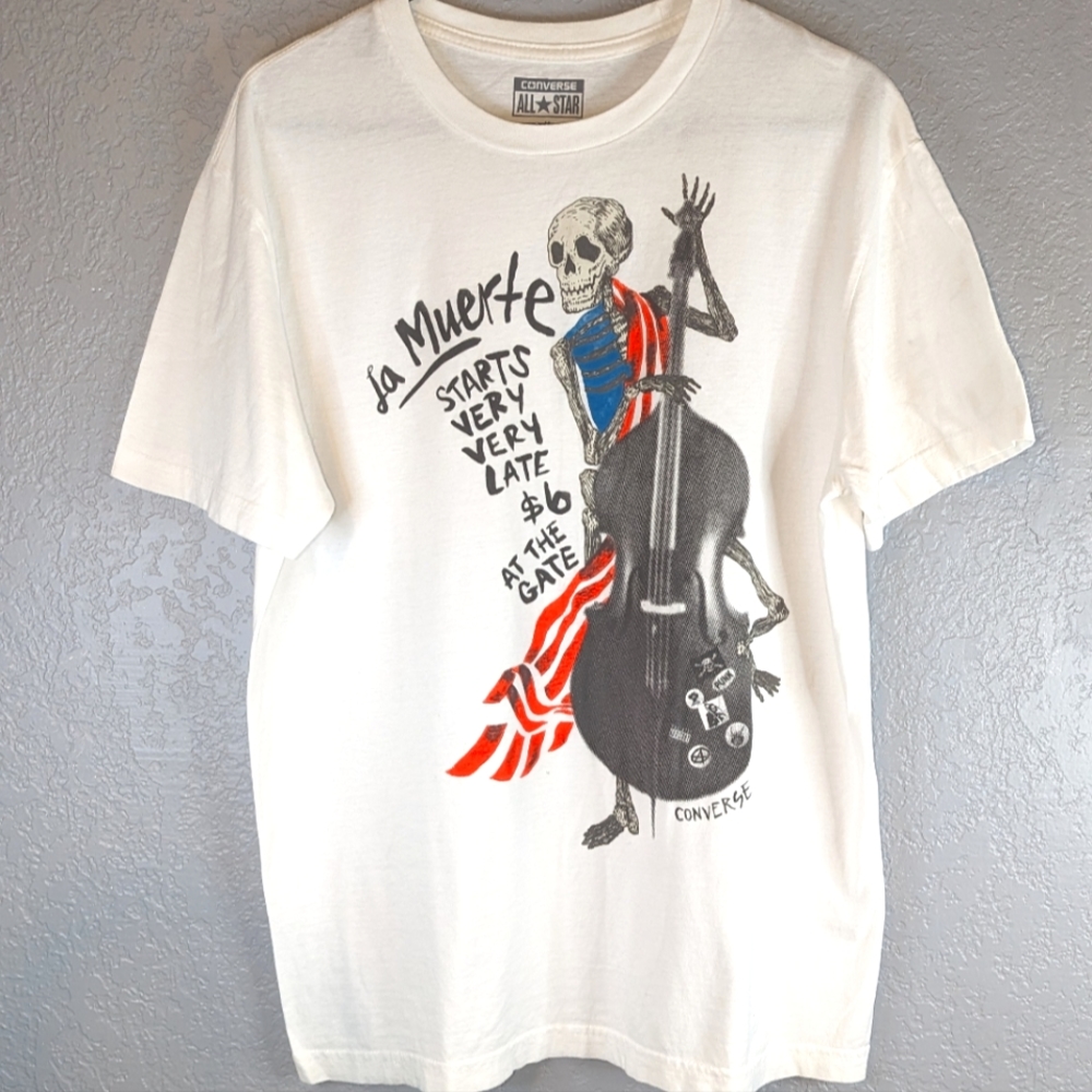 White Converse Men's size Medium white T shirt